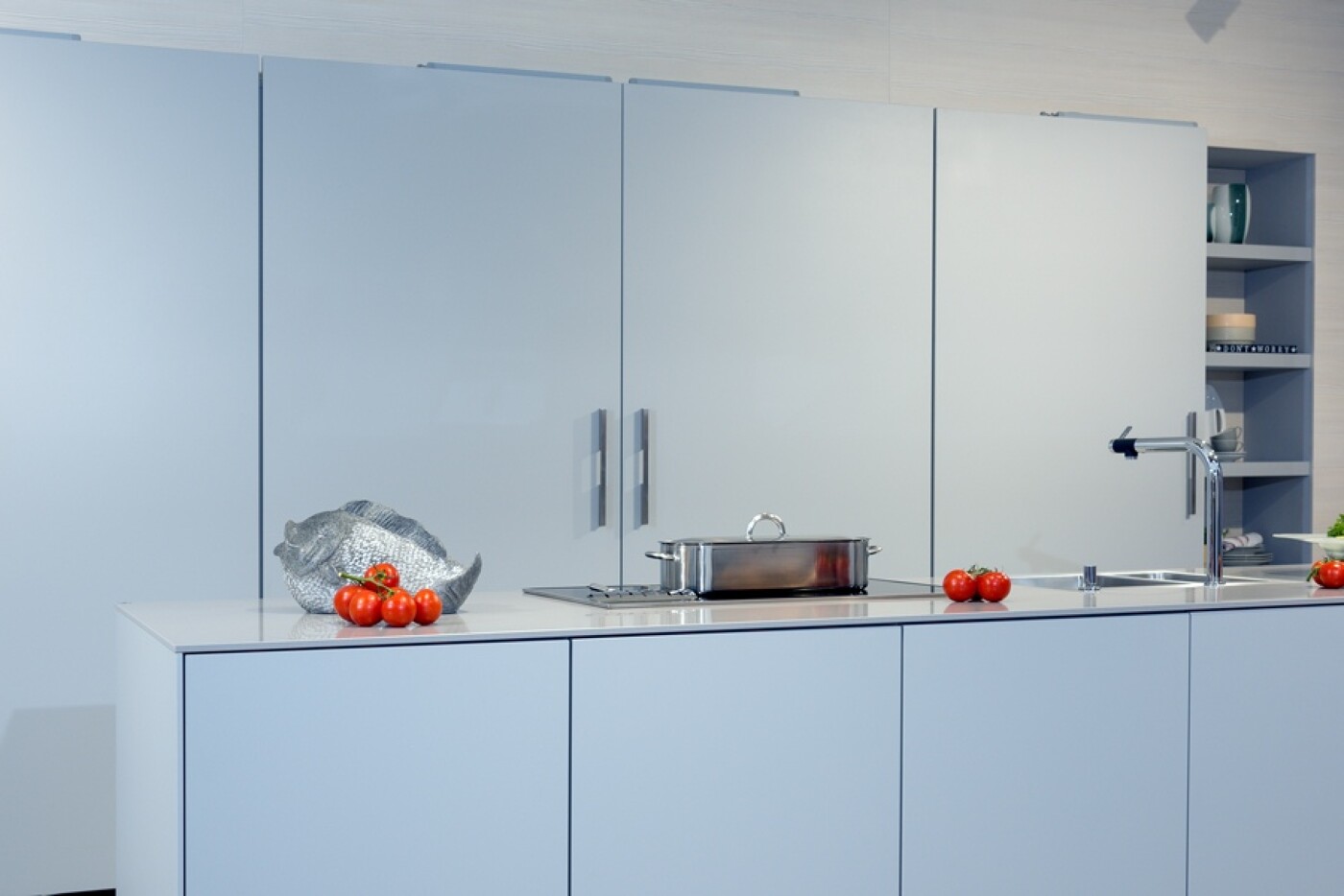 Zweizeilige Einbauküche im Stil von Objektküchen Zweizeilige Einbauküche im Stil von Objektküchen